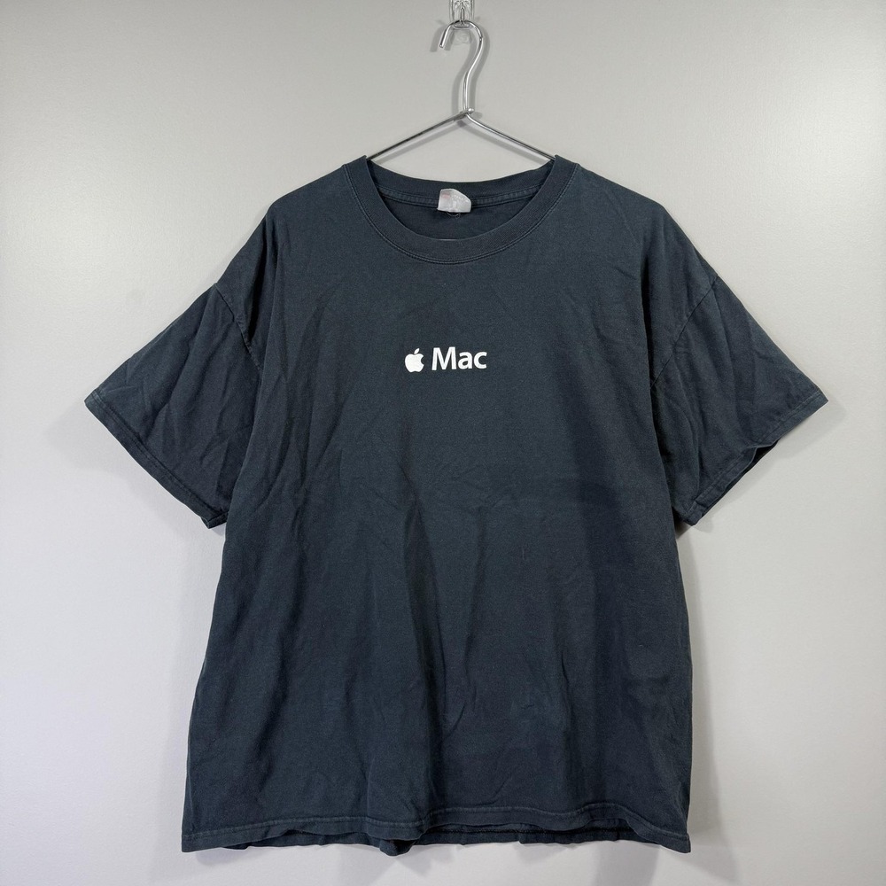 Apple Mac Hanes Beefy-T Shirt Mens Large Gray Education Discount Graphic Tee